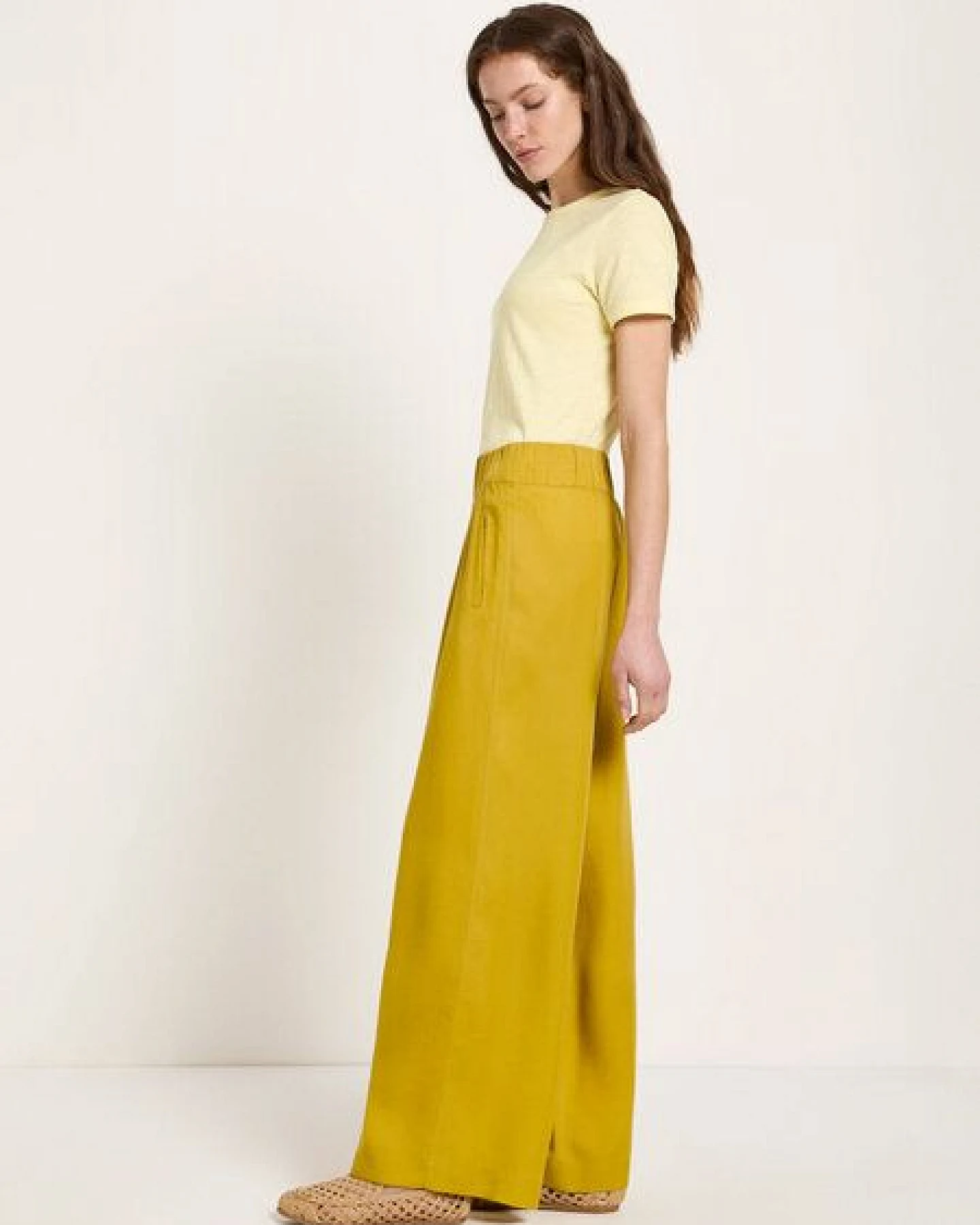 LANIUS Hose mit weitem Bein aus TENCEL – Ansicht 3