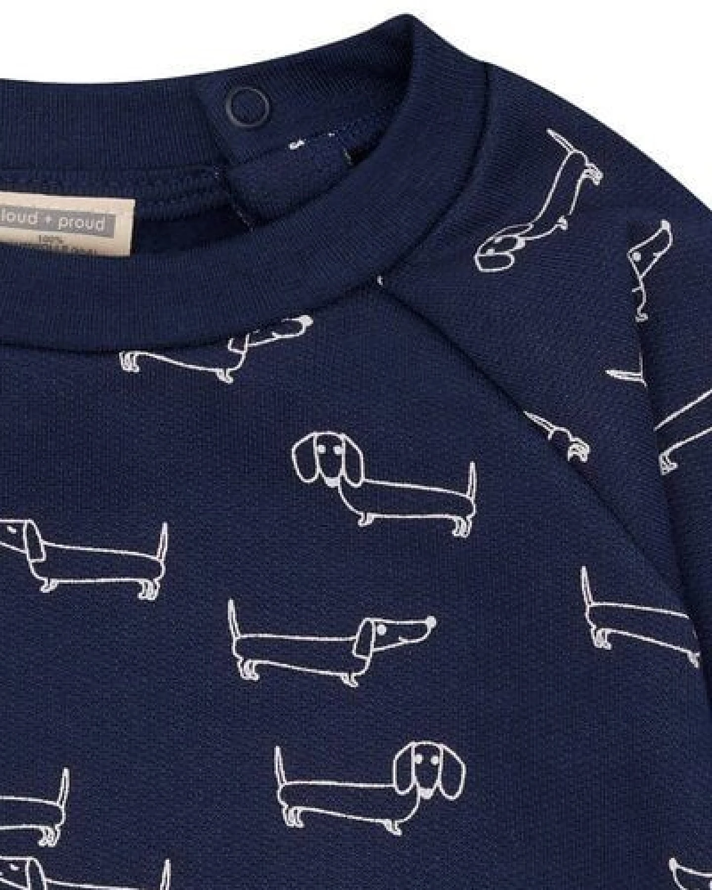 loud + proud Babys & Kinder Sweatshirt mit Alloverdruck, GOTS-zertifiziert – Ansicht 3