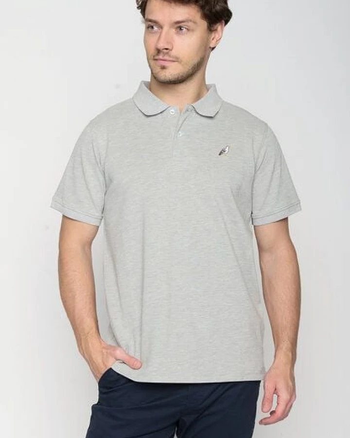GREENBOMB Animal Seagull Strike - Sportliches Polo aus Baumwoll-Mix / hochwertiger Print / GOTS / Fair & Vegan