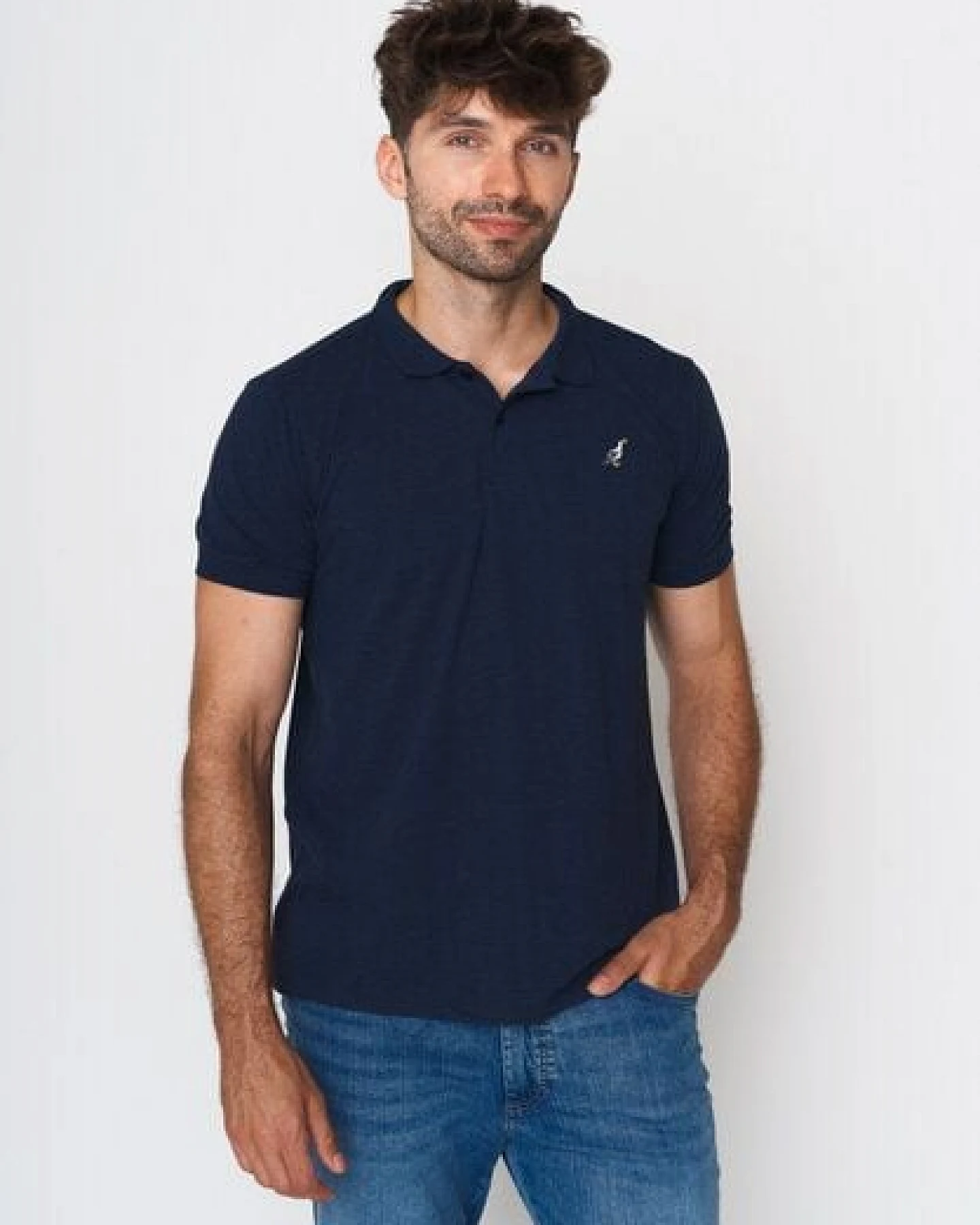 GREENBOMB Animal Seagull Strike - Sportliches Polo aus Baumwoll-Mix / hochwertiger Print / GOTS / Fair & Vegan – Ansicht 4