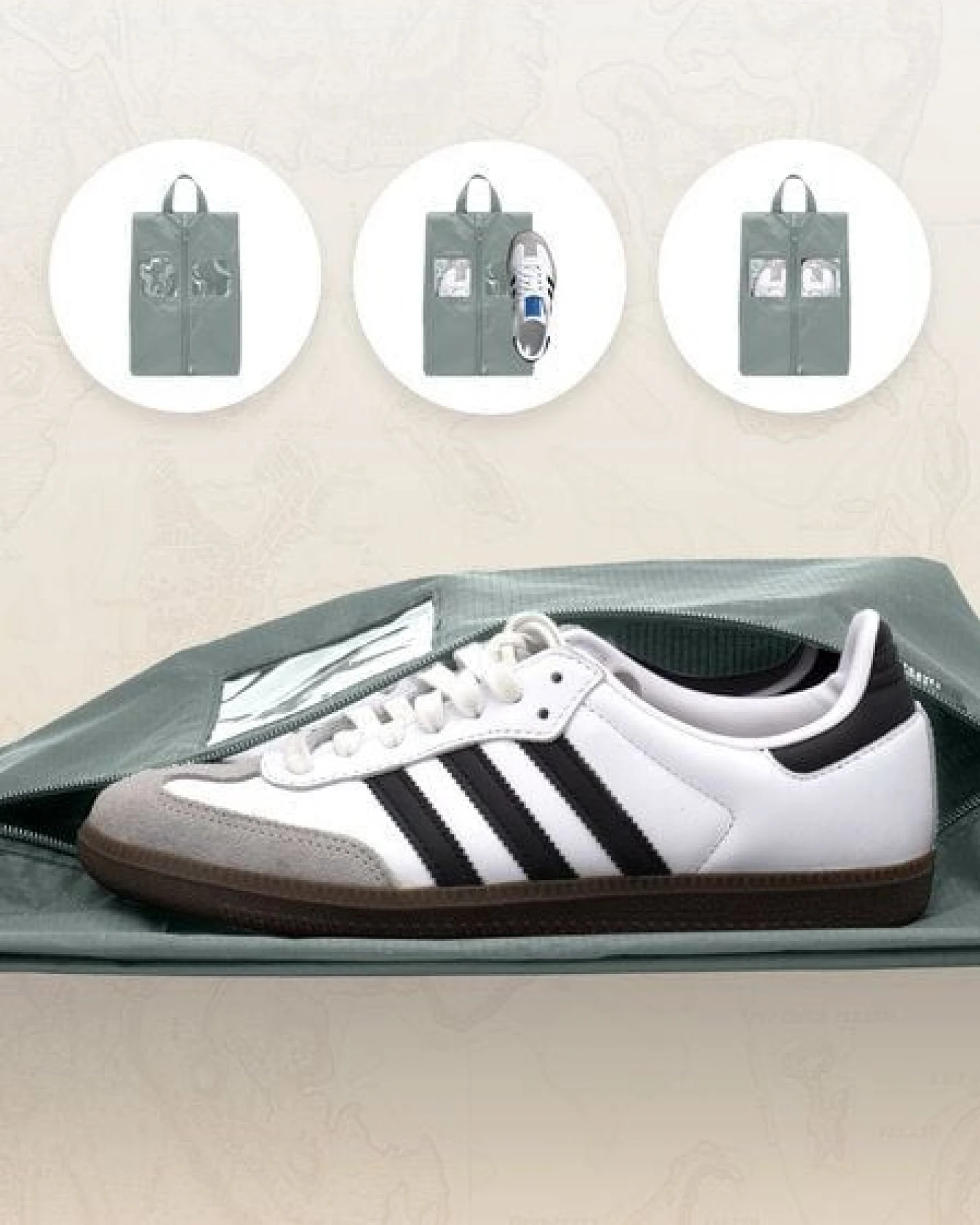 TRAVEL DUDE Schuhtasche 2er Set - Wasserfeste Schuhbeutel Reise, Koffer, Gepäck - Schmutzabweisender Schuhsack Reise für Schuhe – Ansicht 3