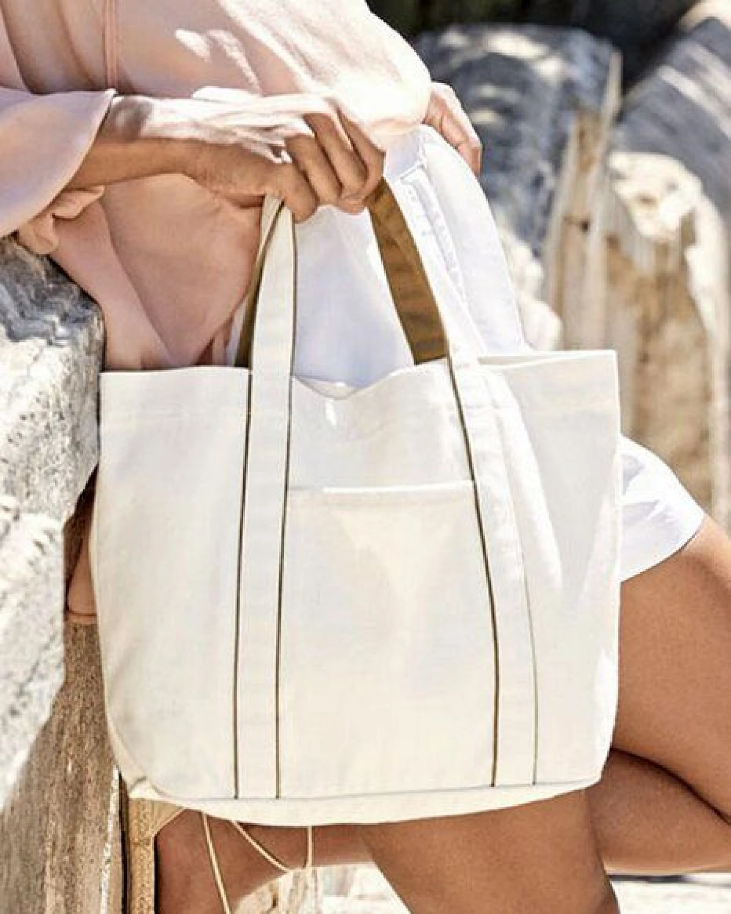 Westford Mill Tragetasche Umhängetasche Einkaufstasche Shopper 30 x 27 x 12 cm zweifarbig – Ansicht 2
