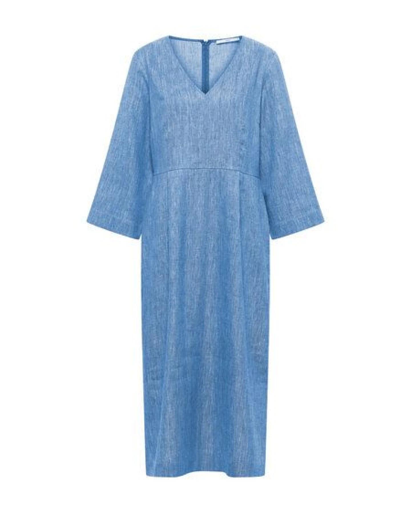 LANIUS Midikleid (OCS) aus Leinen und Bio-Baumwolle – Ansicht 4