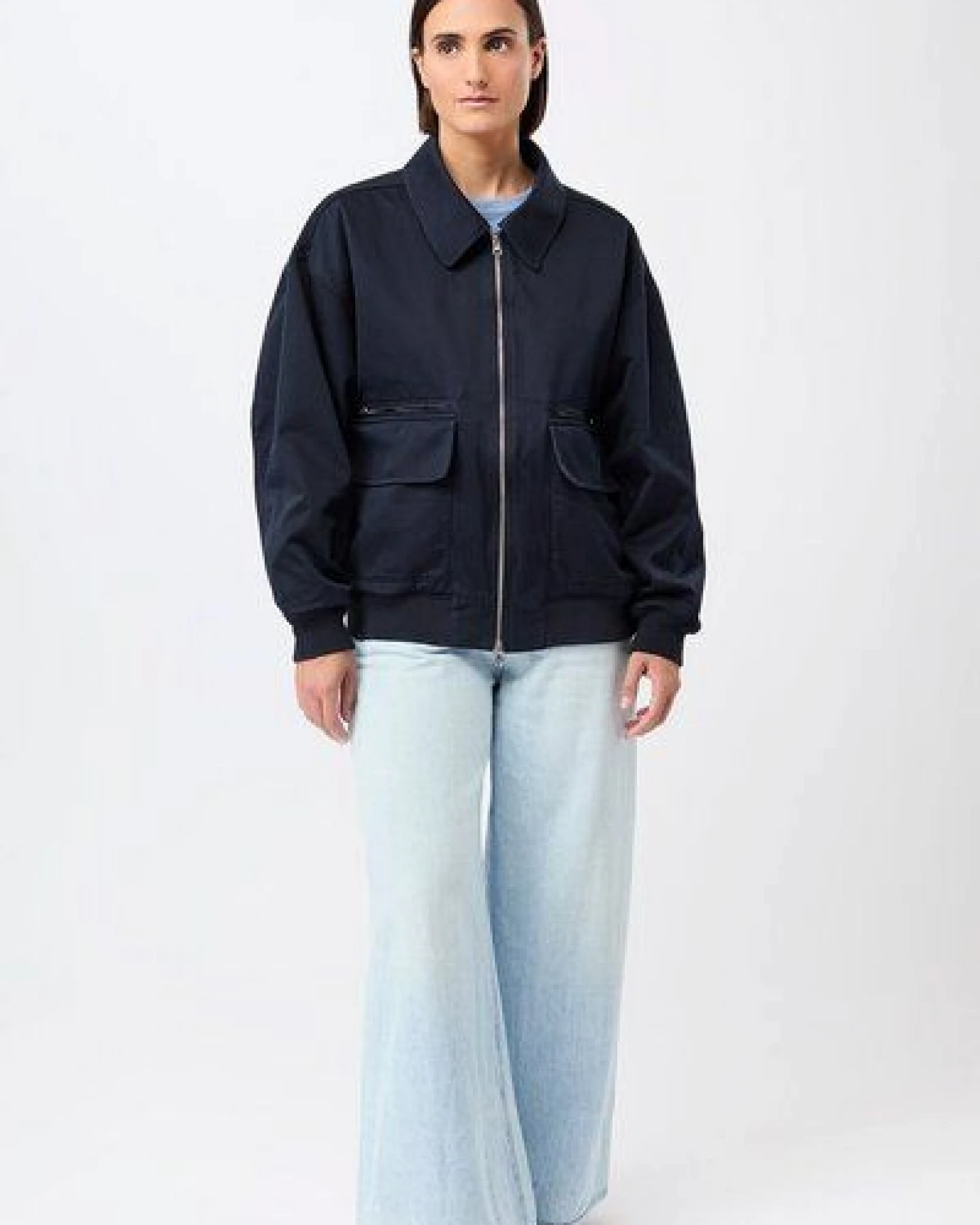 LangerChen Blousonjacke mit großen Taschen – Ansicht 4