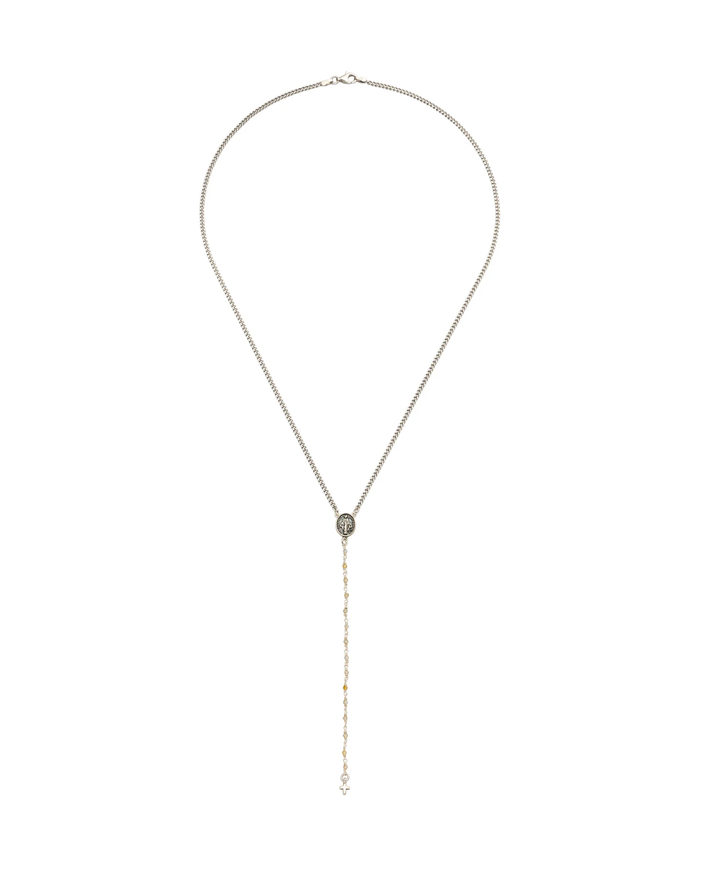 Hoffnungsträger Rosenkranz Kette „Prayer“, Silber & Citrin – Ansicht 3
