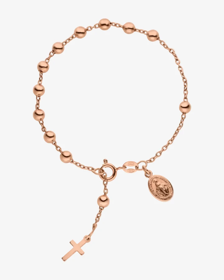 Hoffnungsträger Rosenkranz Armkette „Prayer“, Roségold