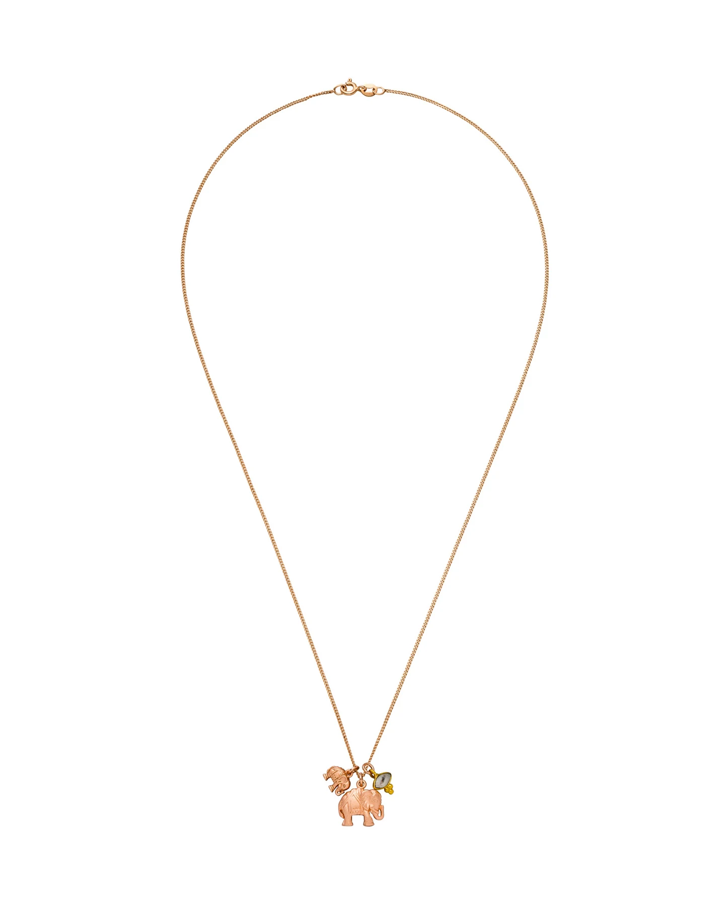 Hoffnungsträger Elefanten Kette „Deep Connection“ Roségold mit Mondstein – Ansicht 3
