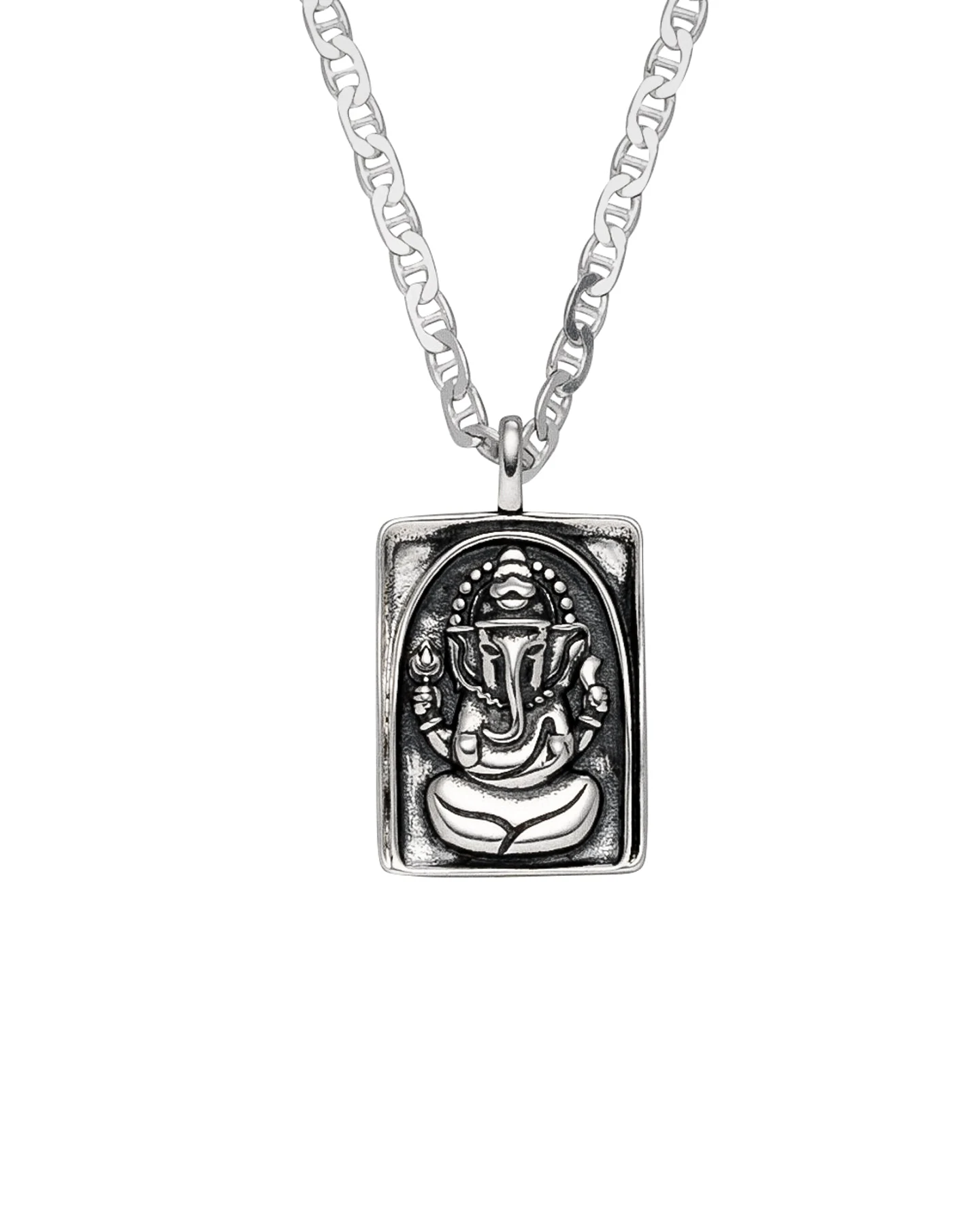 Hoffnungsträger Ganesha Kette Amulett „Optimist“, Silber – Ansicht 2