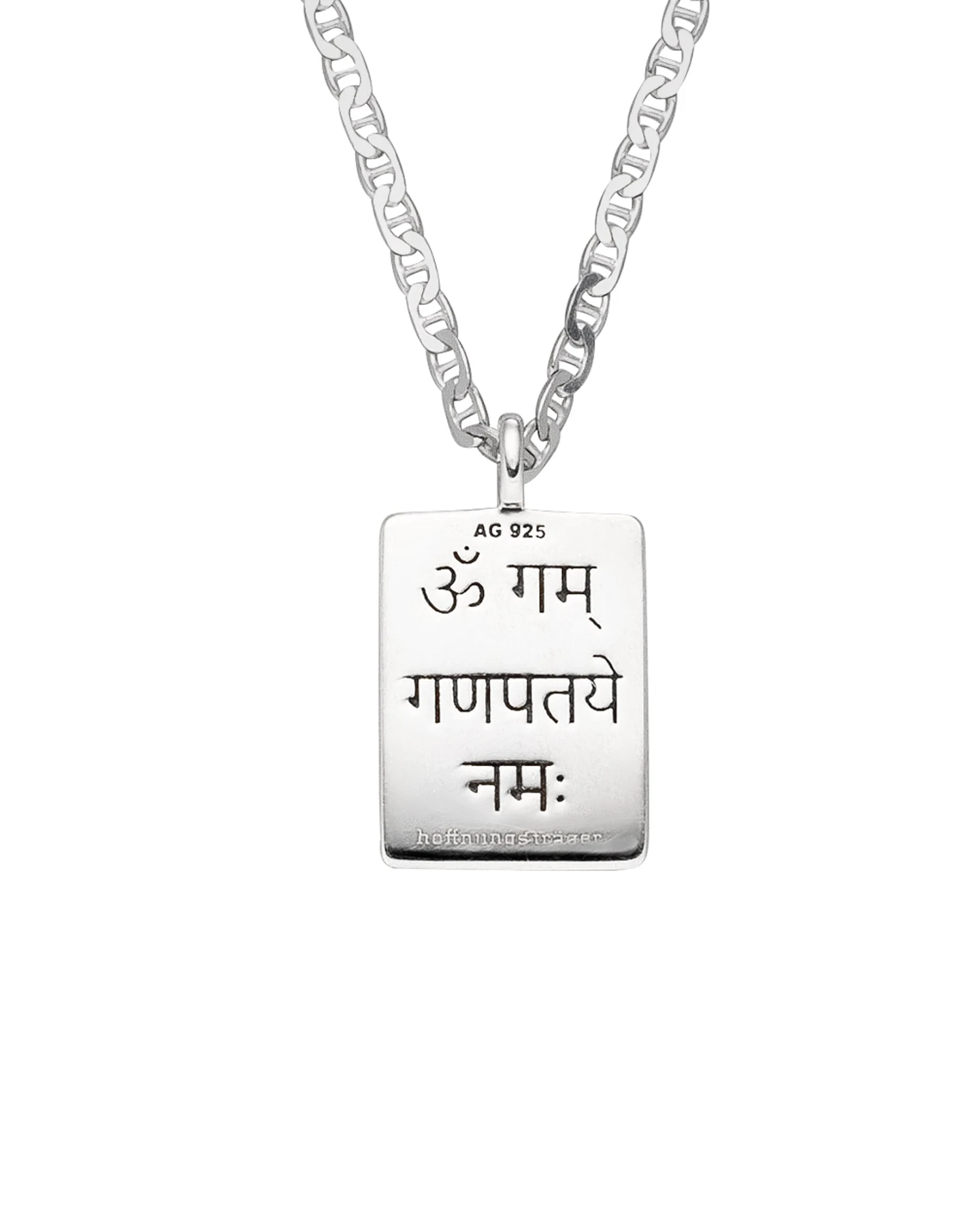 Hoffnungsträger Ganesha Kette Amulett „Optimist“, Silber – Ansicht 4
