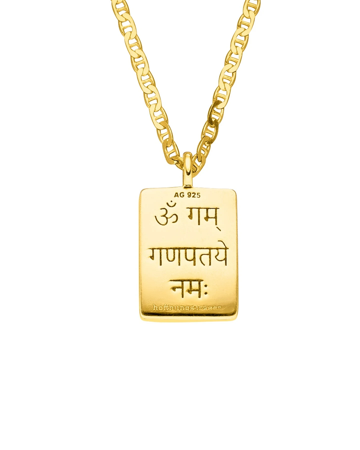Hoffnungsträger Ganesha Kette Amulett „Optimist“, Gold – Ansicht 4
