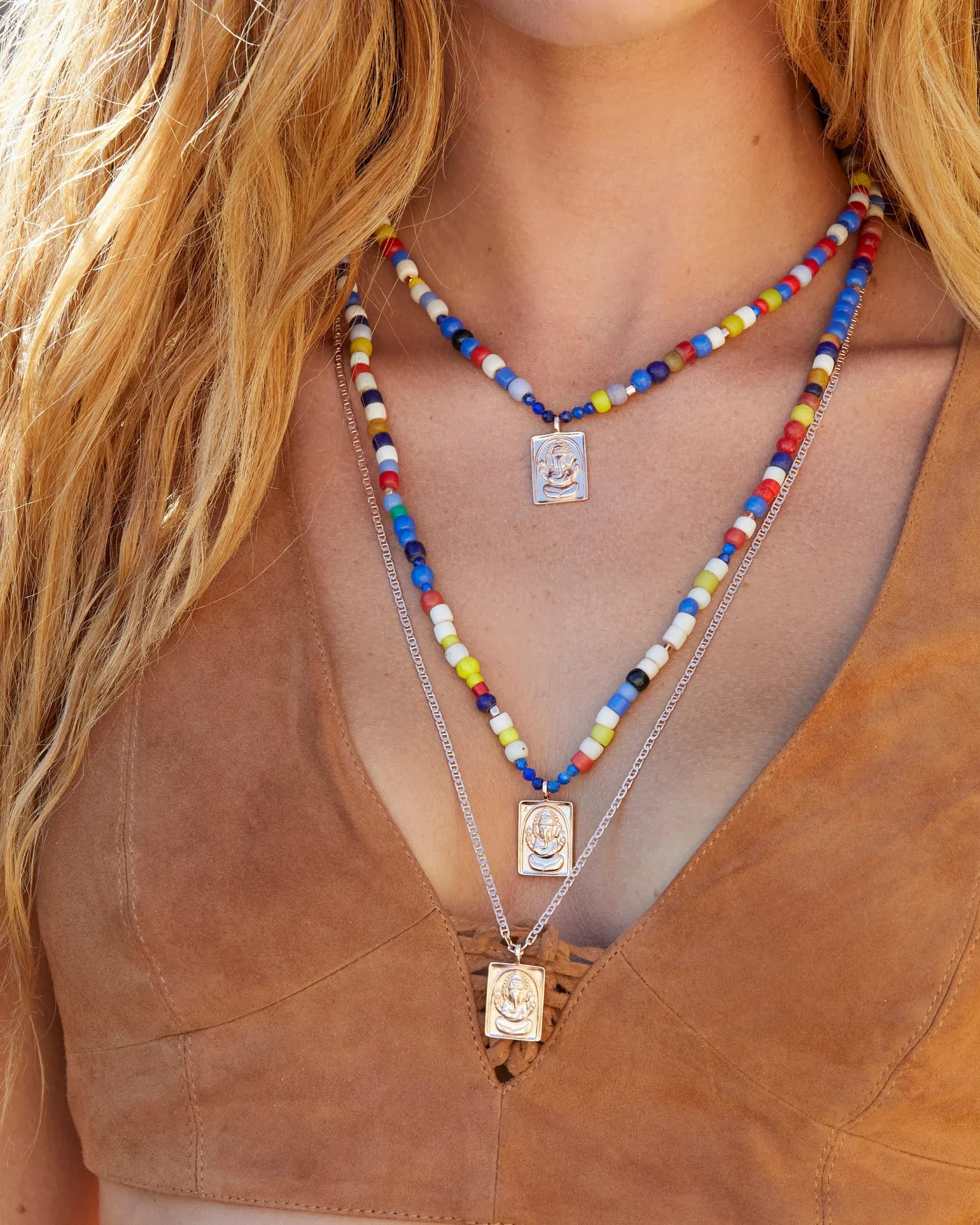 Hoffnungsträger Ganesha Kette Amulett „Optimist“, Roségold – Ansicht 7