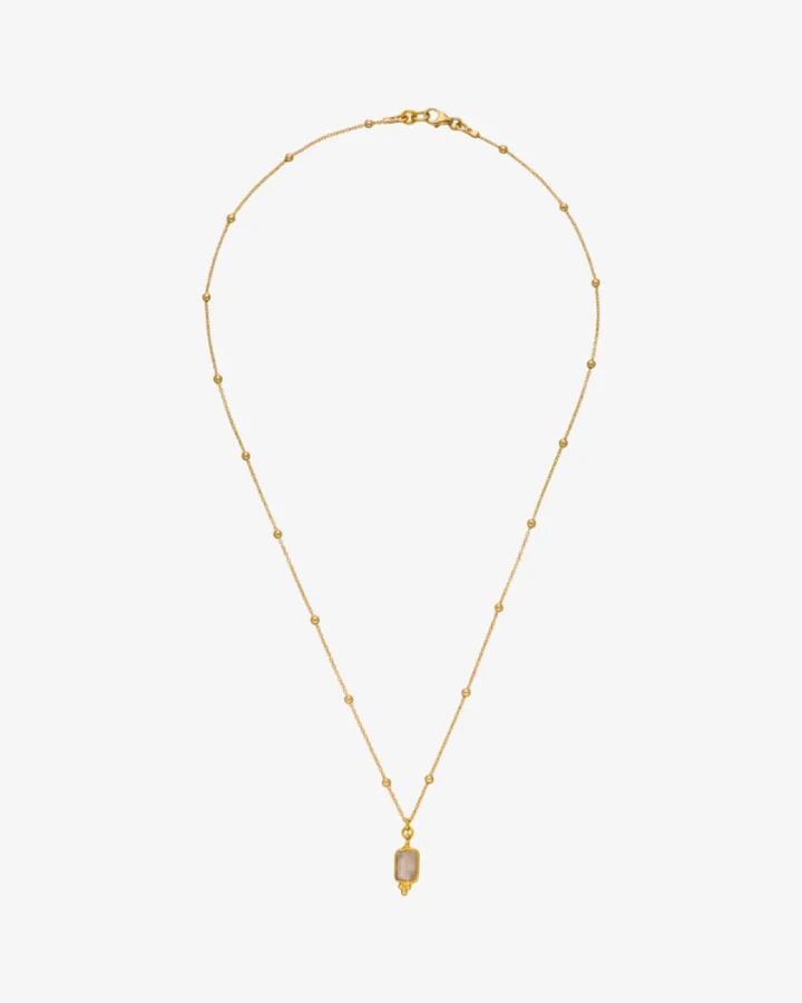 Hoffnungsträger Mondstein Kette Gold