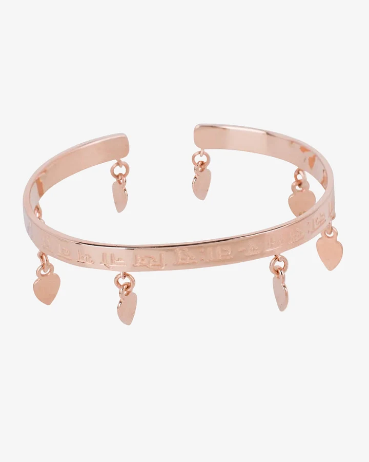 Hoffnungsträger Mantra Armreif "Lokah Samstah" Glückstränen Roségold