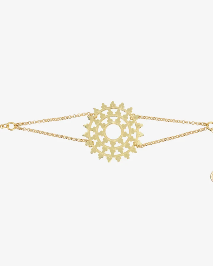Hoffnungsträger Karma Armband "Wheel of Karma" Gold