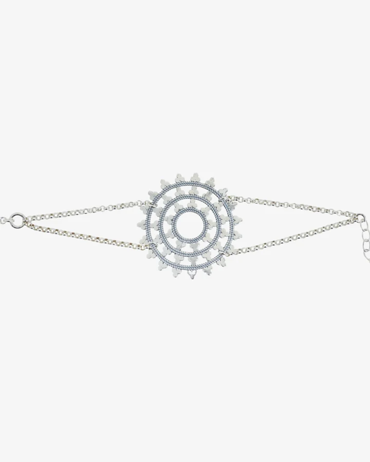 Hoffnungsträger Karma Armband "Wheel of Karma" Silber