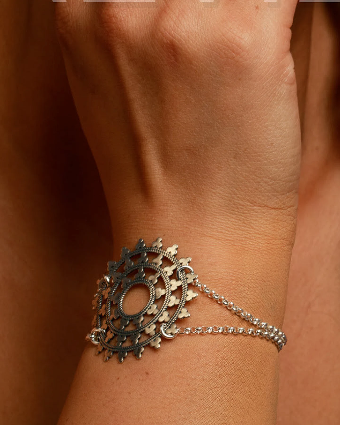Hoffnungsträger Karma Armband "Wheel of Karma" Silber – Ansicht 3
