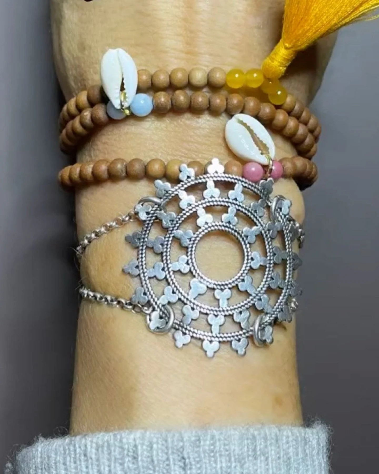 Hoffnungsträger Karma Armband "Wheel of Karma" Silber – Ansicht 4