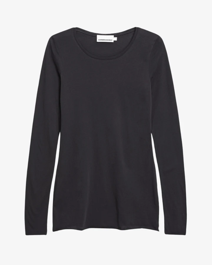 Armedangels Langarmshirt Einiaara Soft - Black S
