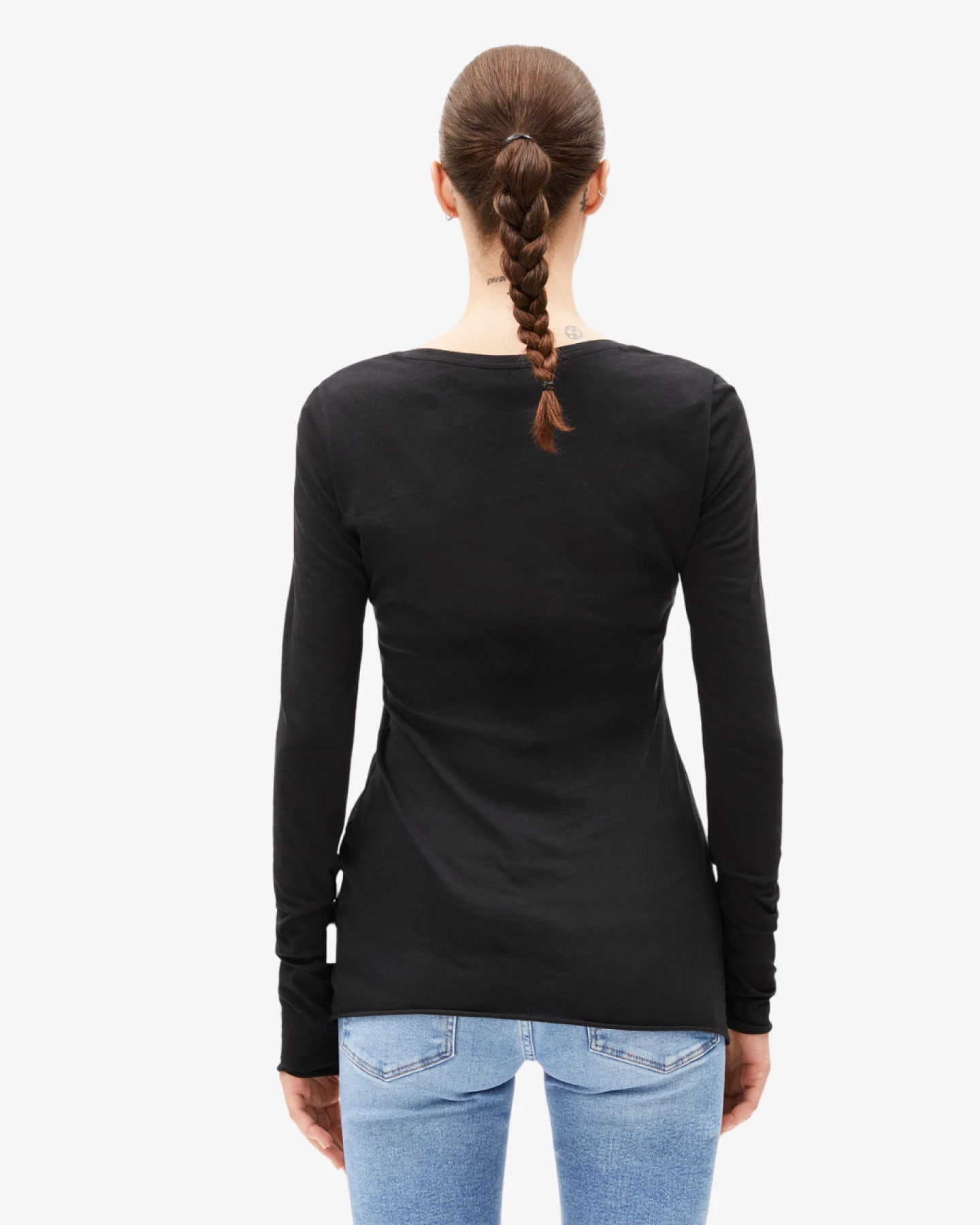 Armedangels Langarmshirt Einiaara Soft - Black S – Ansicht 4