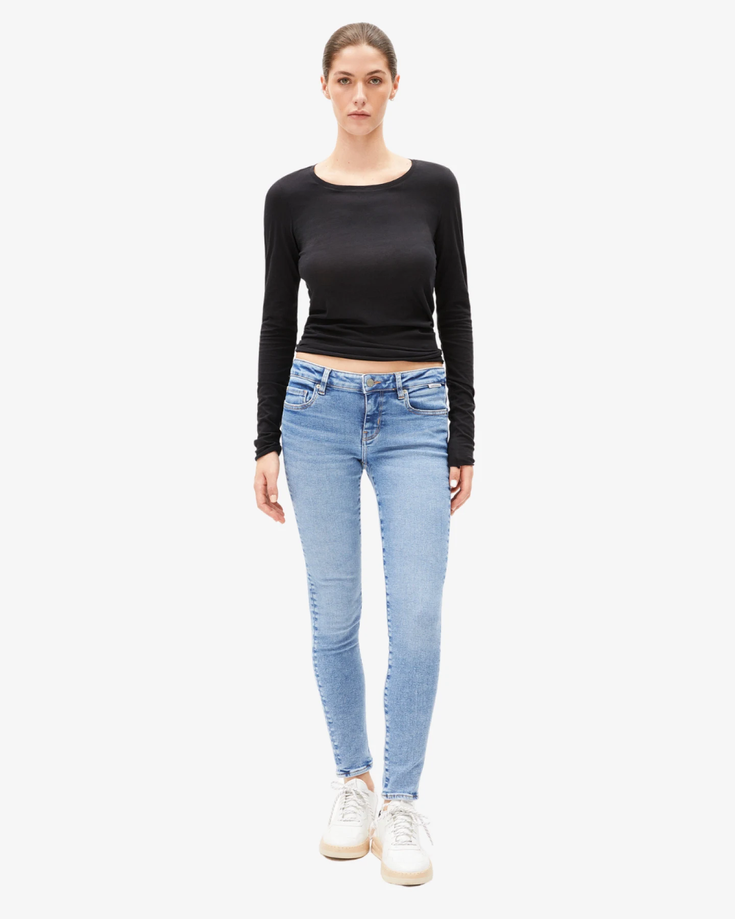 Armedangels Langarmshirt Einiaara Soft - Black S – Ansicht 5