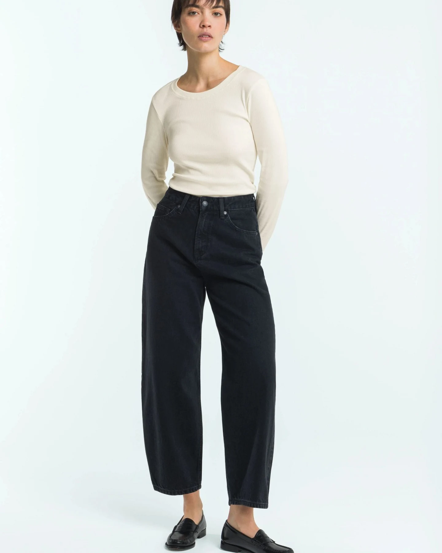 Jeans Leila Cropped Holo Black Used – Ansicht 6