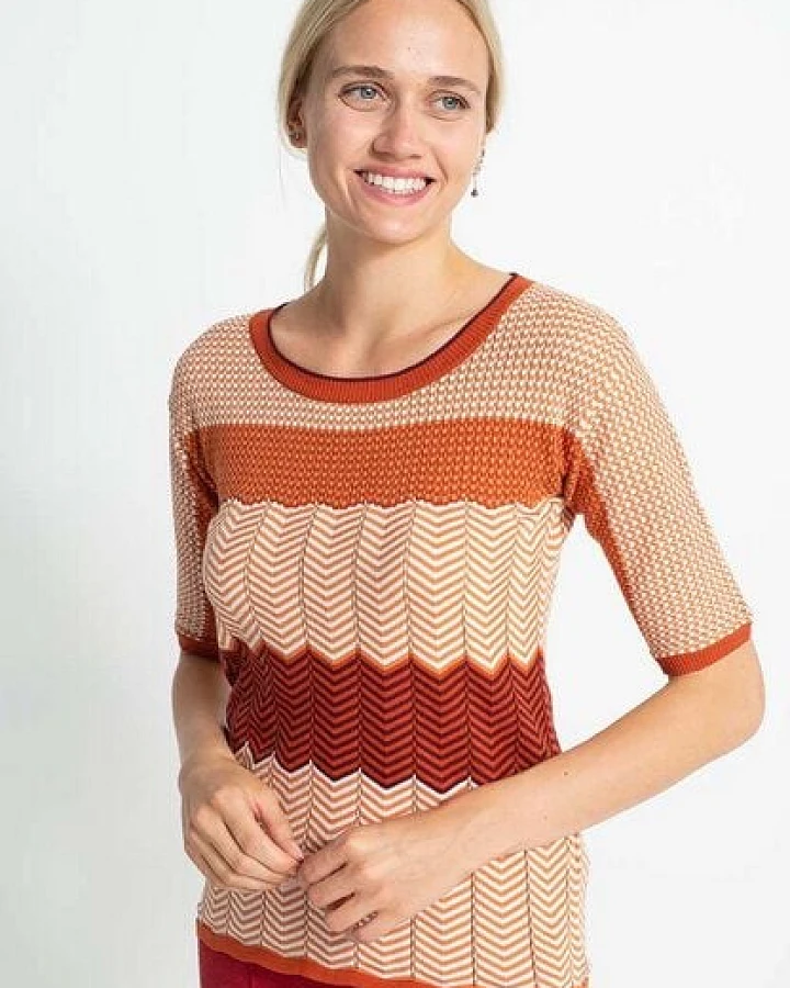 Alma & Lovis Muster-Pullover aus Bio-Baumwolle
