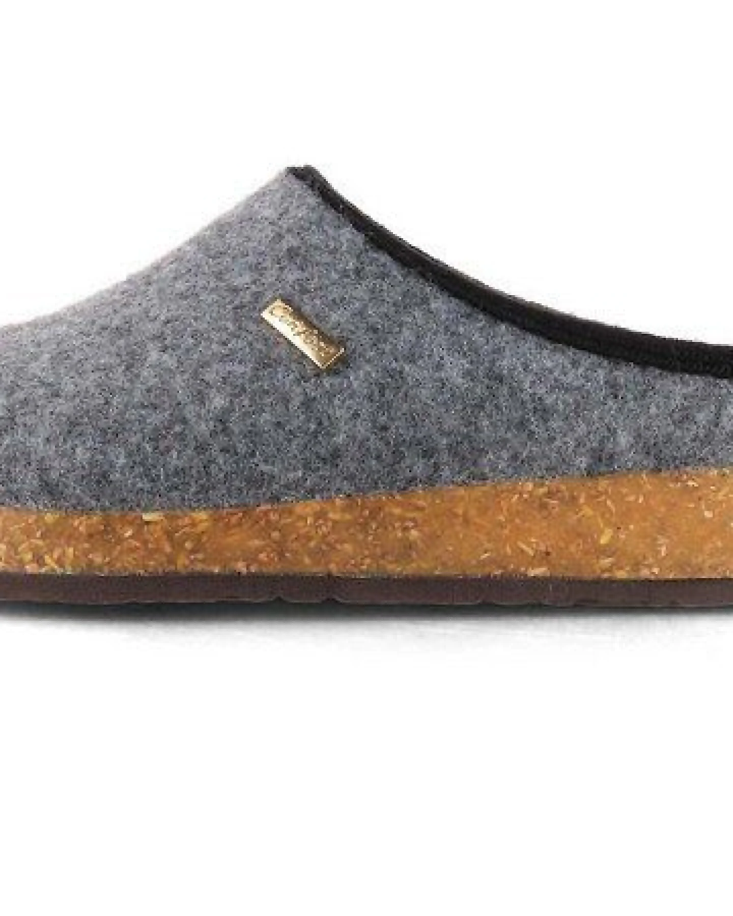 Tuffeln Vegane Hausschuhe im Tiroler Clogs Design - Unisex Filzpantoffeln mit Korkfußbett – Ansicht 3