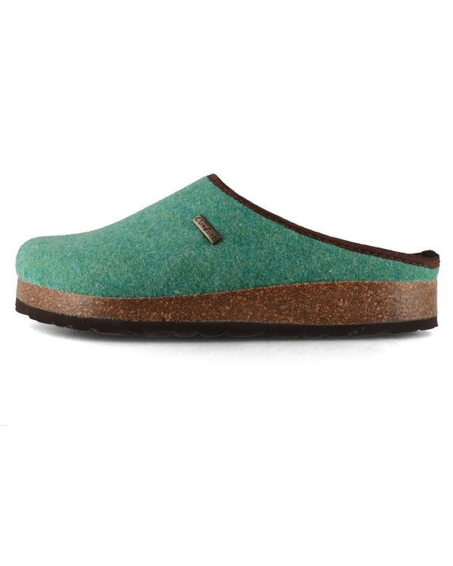 Tuffeln Vegane Hausschuhe im Tiroler Clogs Design - Unisex Filzpantoffeln mit Korkfußbett – Ansicht 4