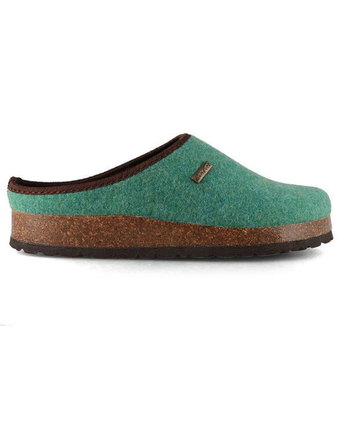 Tuffeln Vegane Hausschuhe im Tiroler Clogs Design - Unisex Filzpantoffeln mit Korkfußbett – Ansicht 3