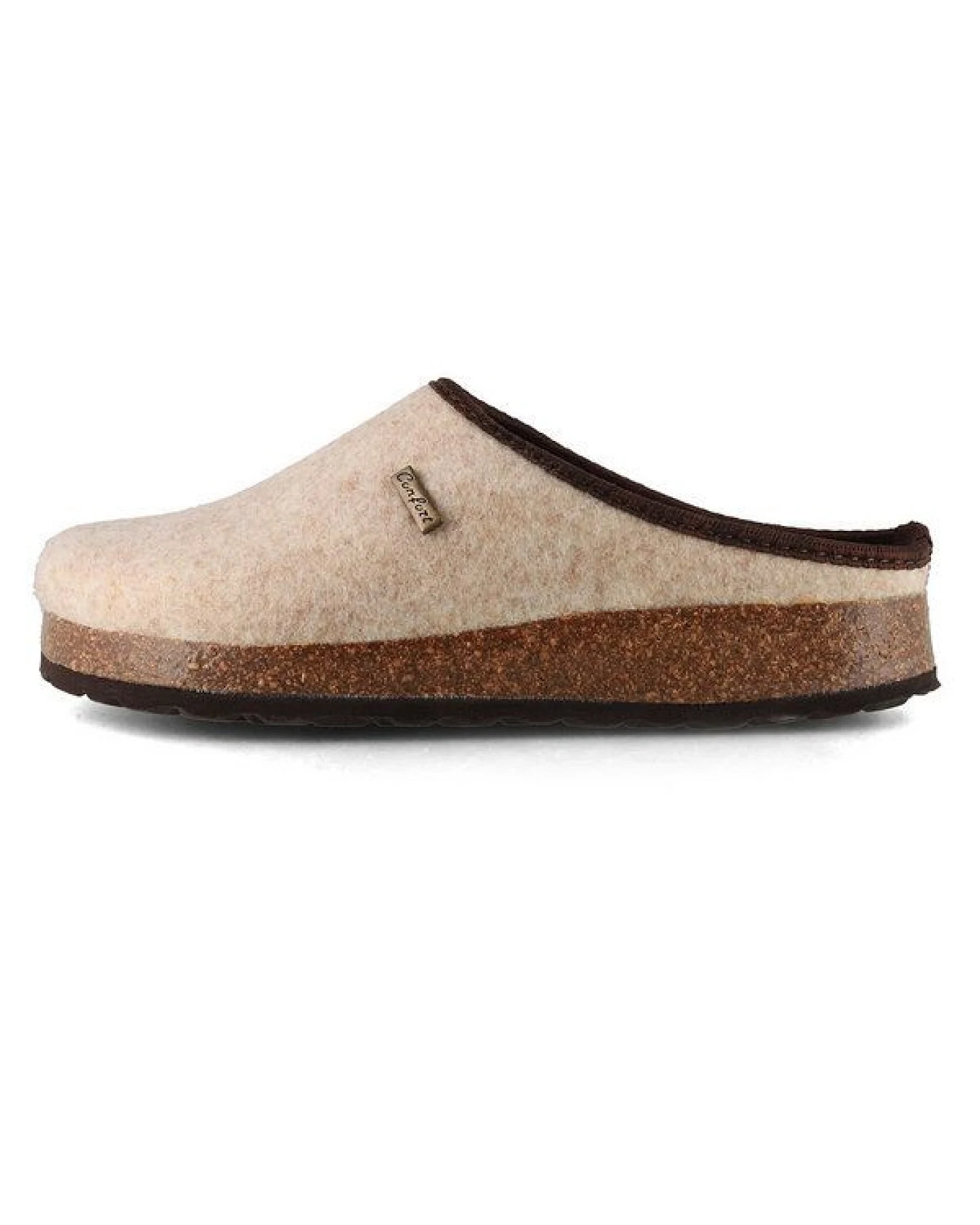 Tuffeln Vegane Hausschuhe im Tiroler Clogs Design - Unisex Filzpantoffeln mit Korkfußbett – Ansicht 4