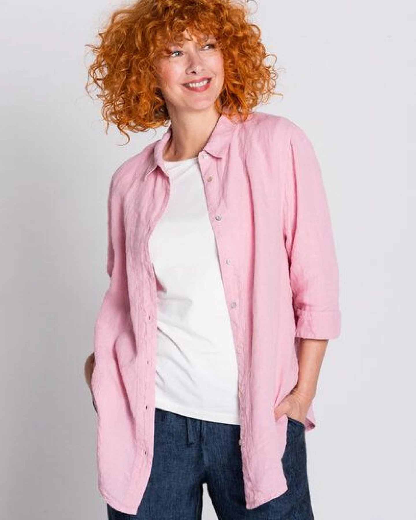 Heidekönigin Leinen Hemdbluse – Ansicht 2