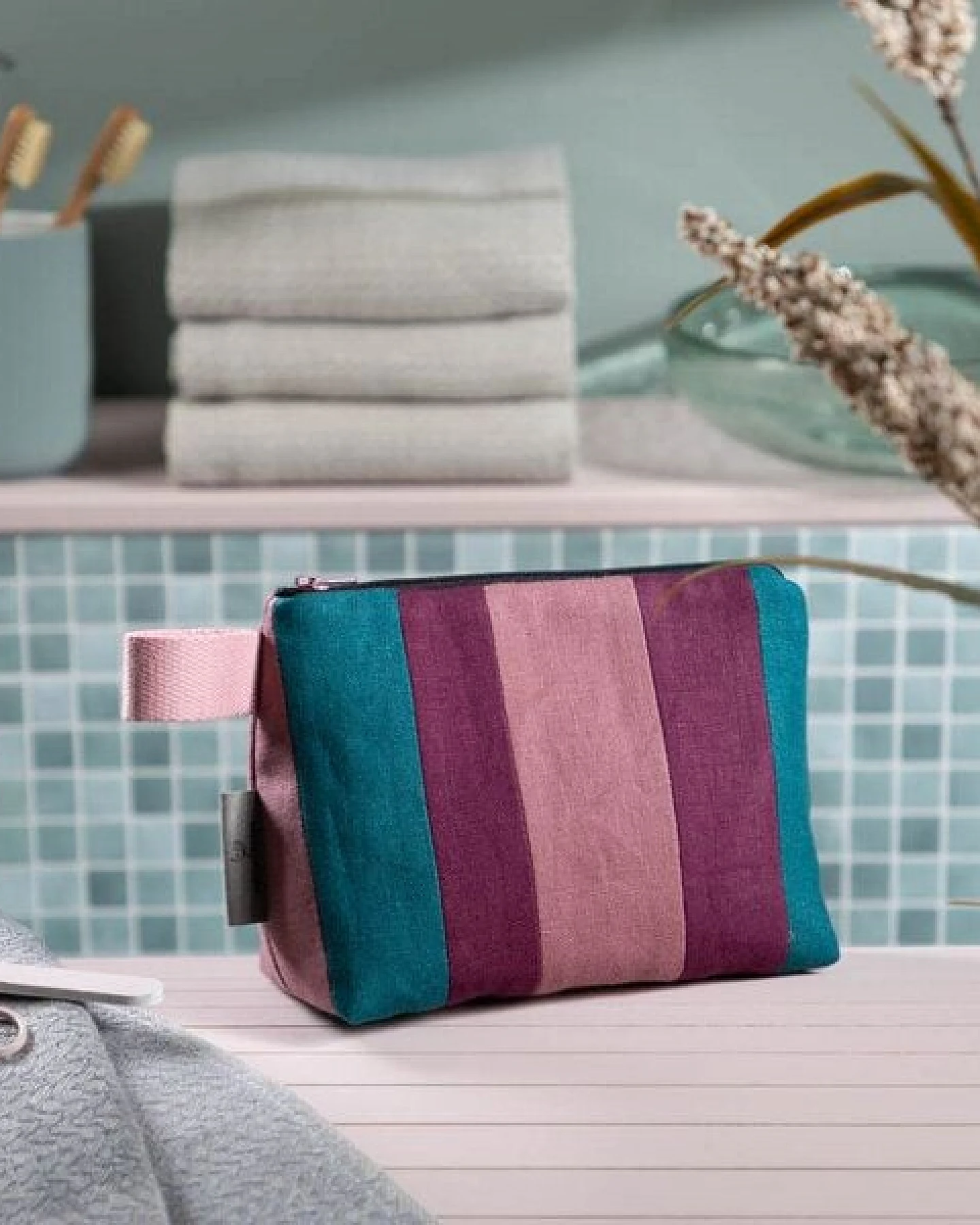 nahtur-design Kosmetiktasche aus 100% Leinen – Ansicht 2