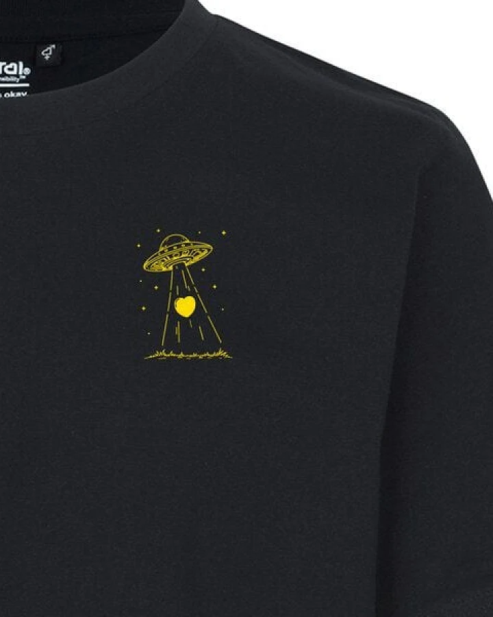 HANDGEDRUCKT "Beam it up" Unisex T-Shirt aus reiner Baumwolle (kbA)
