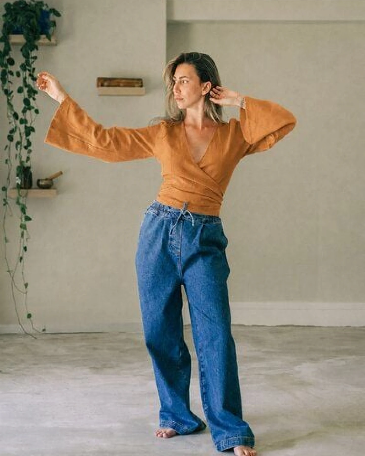 The View Yoga Lijn Top Orange – Ansicht 4