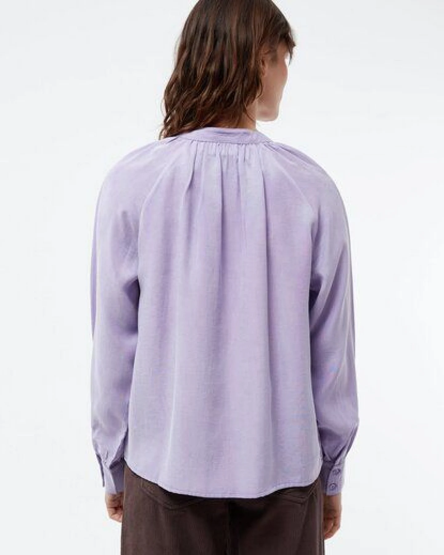 Givn Berlin Bluse GBSMILLA mit Puffärmeln aus TENCEL mit Peach-Effekt – Ansicht 4