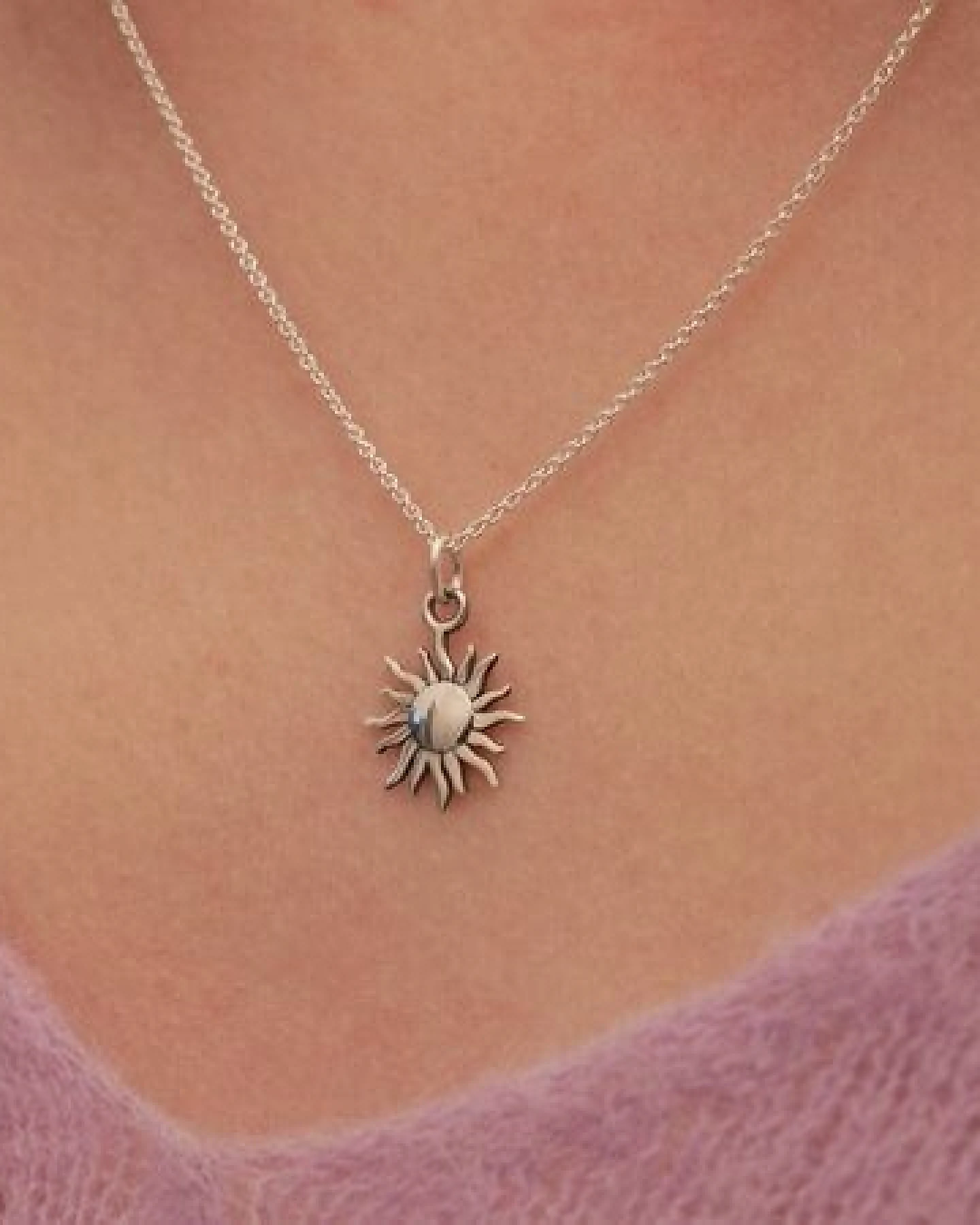 BELLYBIRD Jewellery Halskette - Sonne, Anhänger in Silber/ Silber vergoldet – Ansicht 4