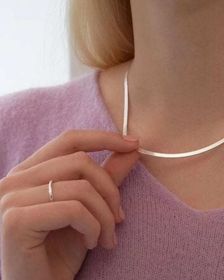 BELLYBIRD Jewellery SCHLANGENKETTE - 925 Silber oder 925 Silber vergoldet, bewegliches Gliederband