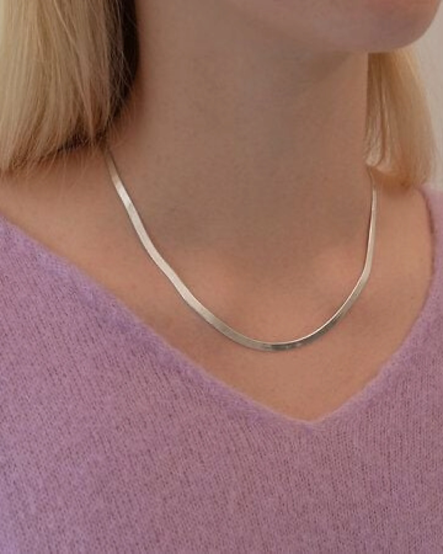 BELLYBIRD Jewellery SCHLANGENKETTE - 925 Silber oder 925 Silber vergoldet, bewegliches Gliederband – Ansicht 3