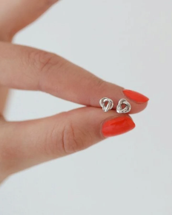 BELLYBIRD Jewellery OHRSTECKER - kleiner Knoten, wasserfest, Silber 925/ vergoldet/ rosévergoldet