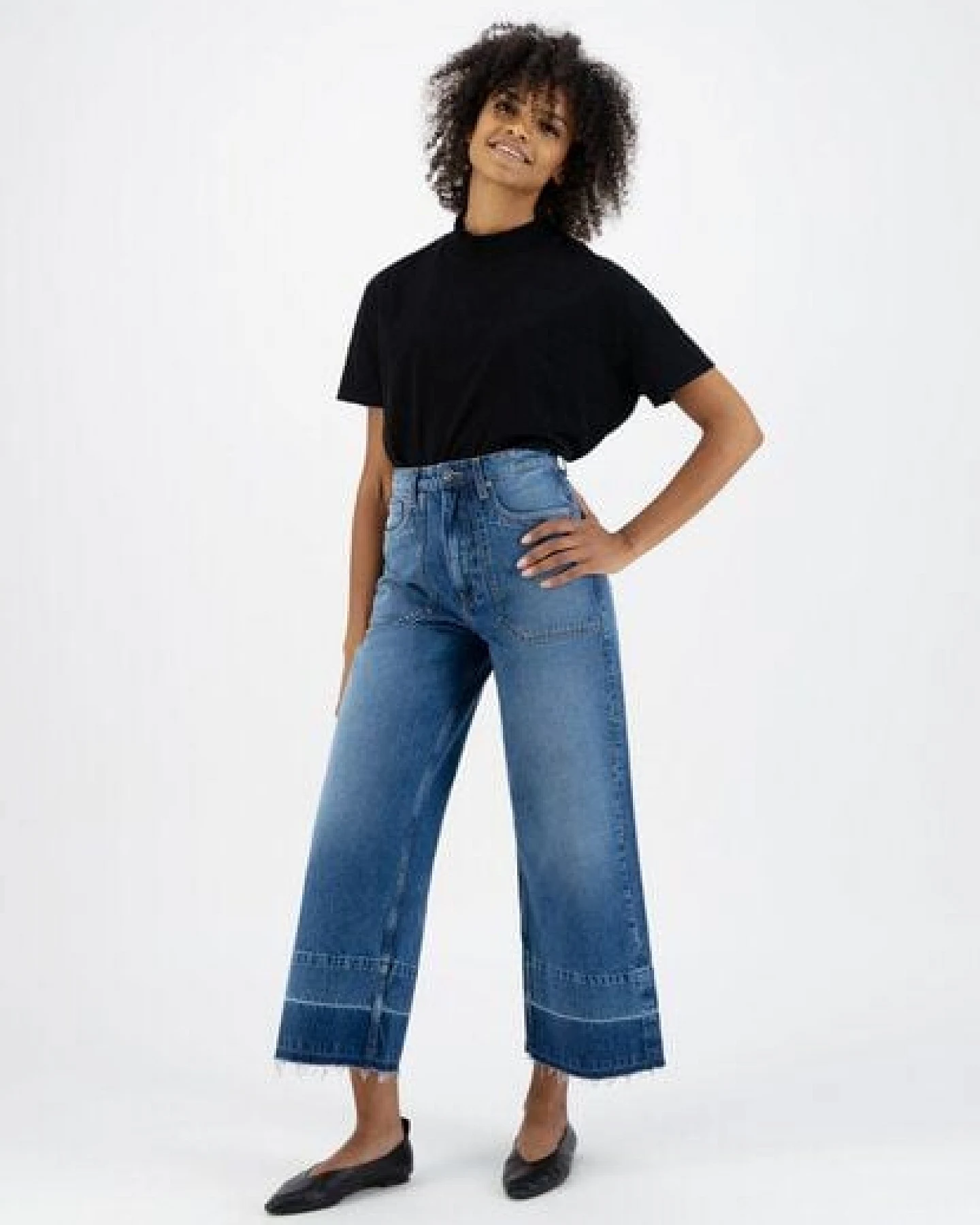 MUD Jeans Damen Jeans "Sara Works Cropped - Medium Stone" – Ansicht 2