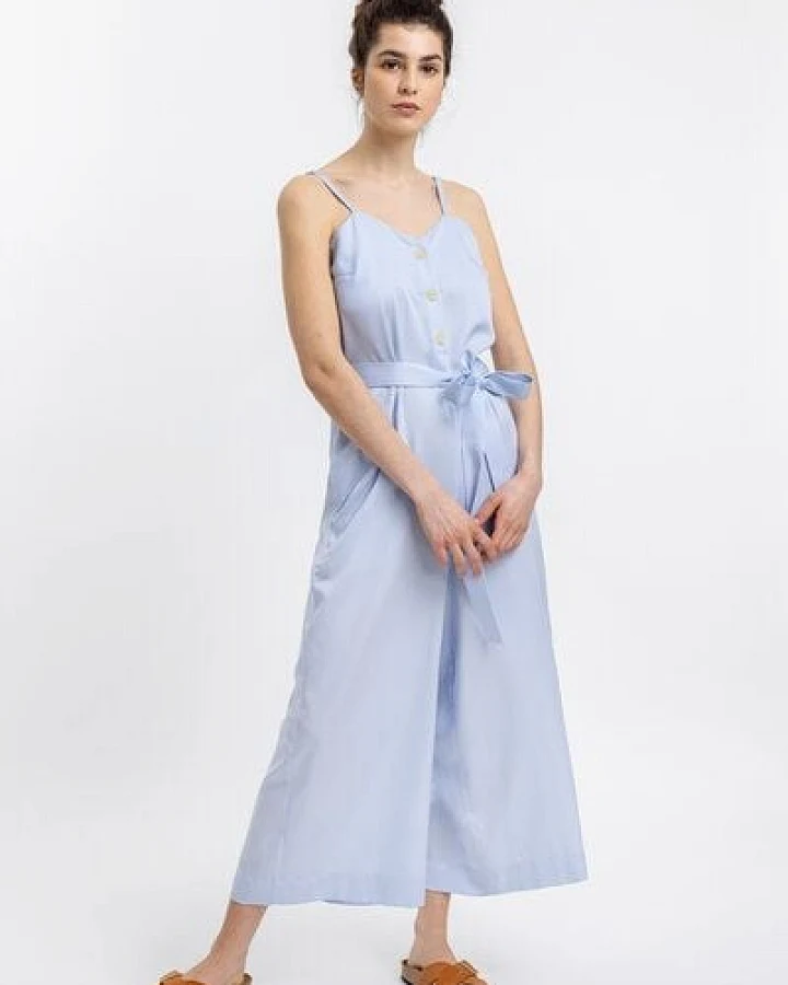 Rotholz Jumpsuit aus Lyocell Hellblau