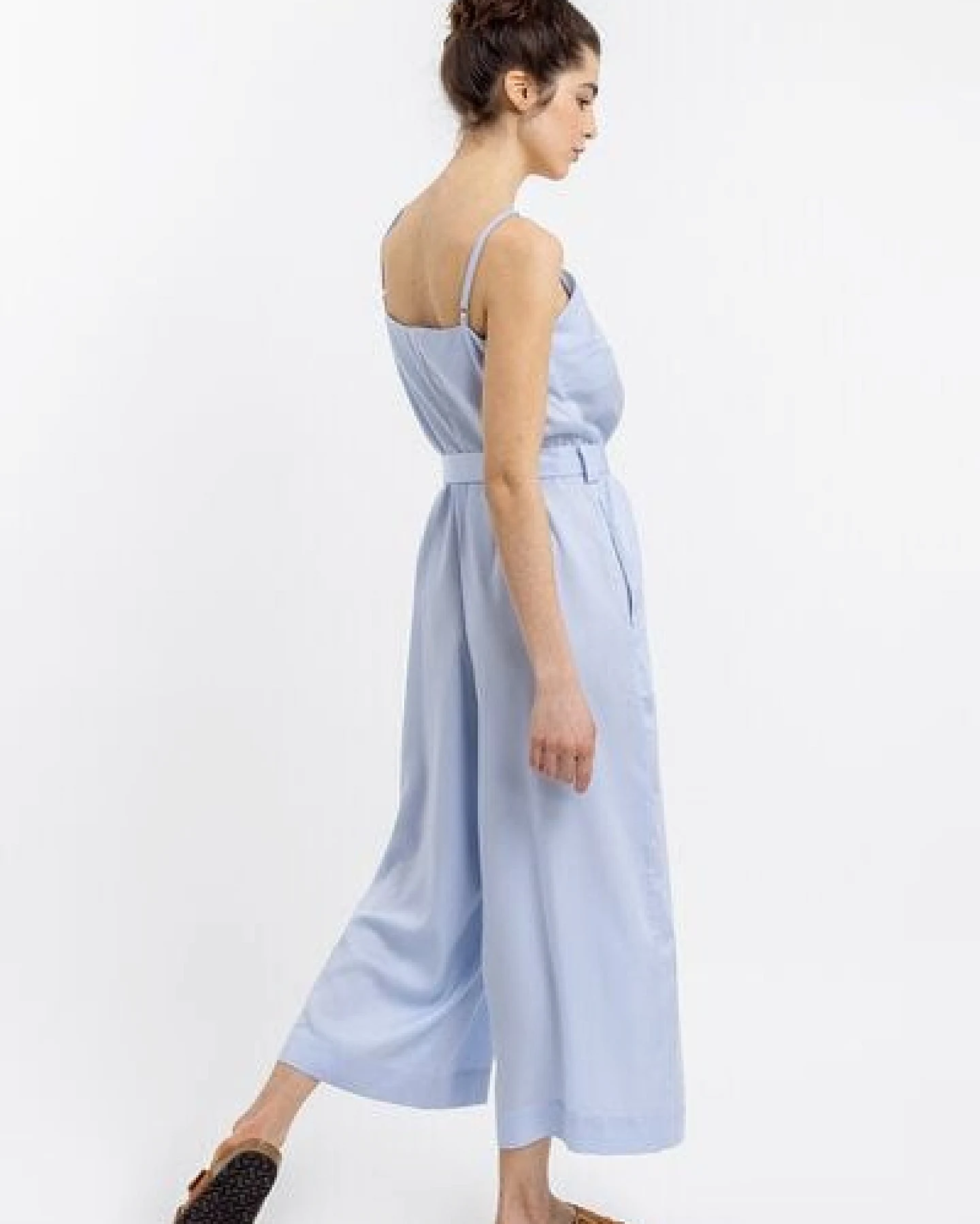 Rotholz Jumpsuit aus Lyocell Hellblau – Ansicht 4