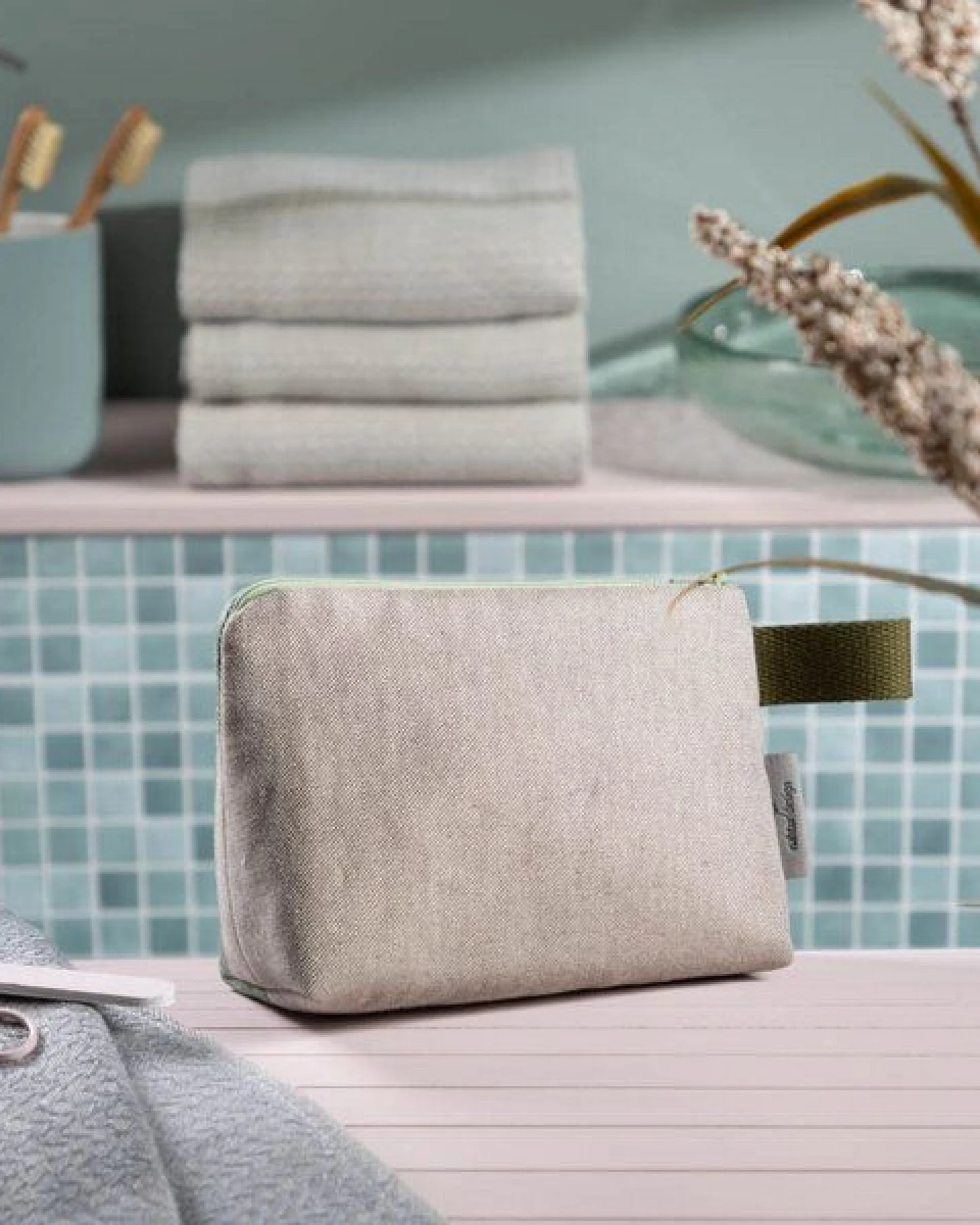 nahtur-design Kosmetiktasche aus 100% Leinen – Ansicht 4