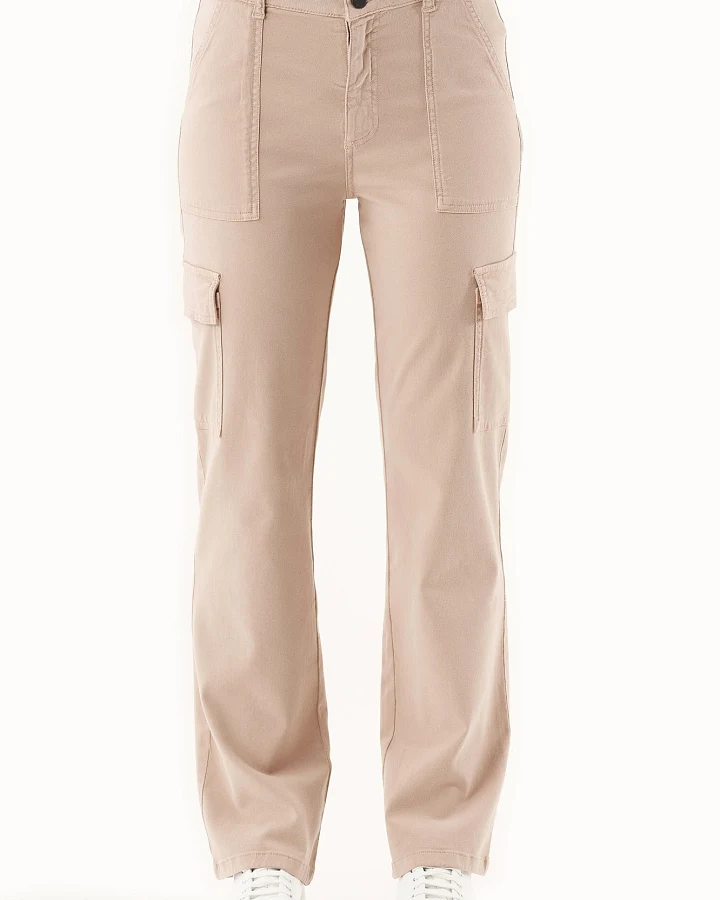 ORGANICATION Damen vegan Cargohose Tencel Bio-Baumwolle Beige