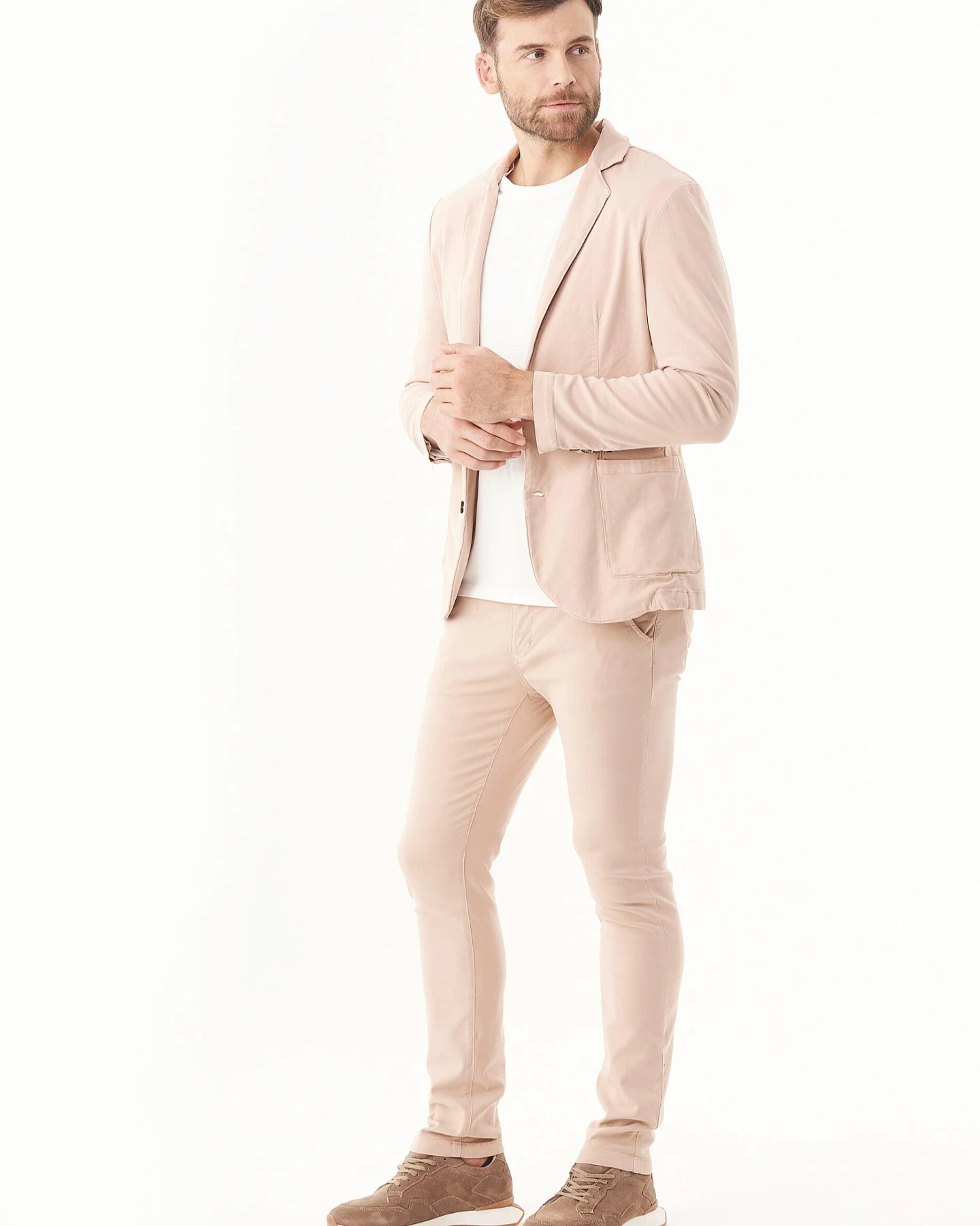 ORGANICATION Herren vegan Blazer Tencel & Bio-Baumwolle Beige – Ansicht 2