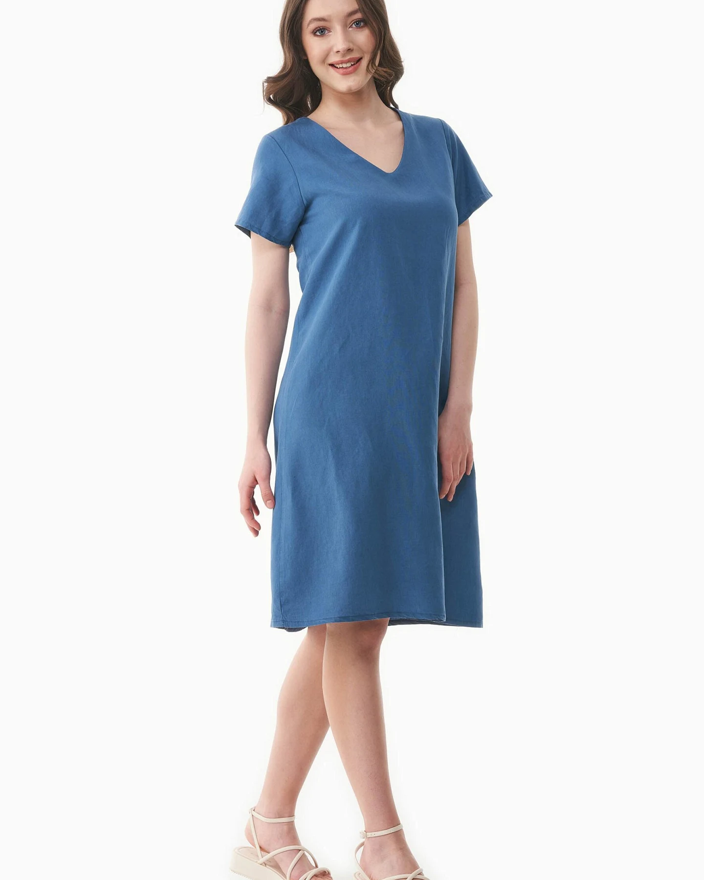 ORGANICATION Damen vegan Kleid Hellmarine – Ansicht 2