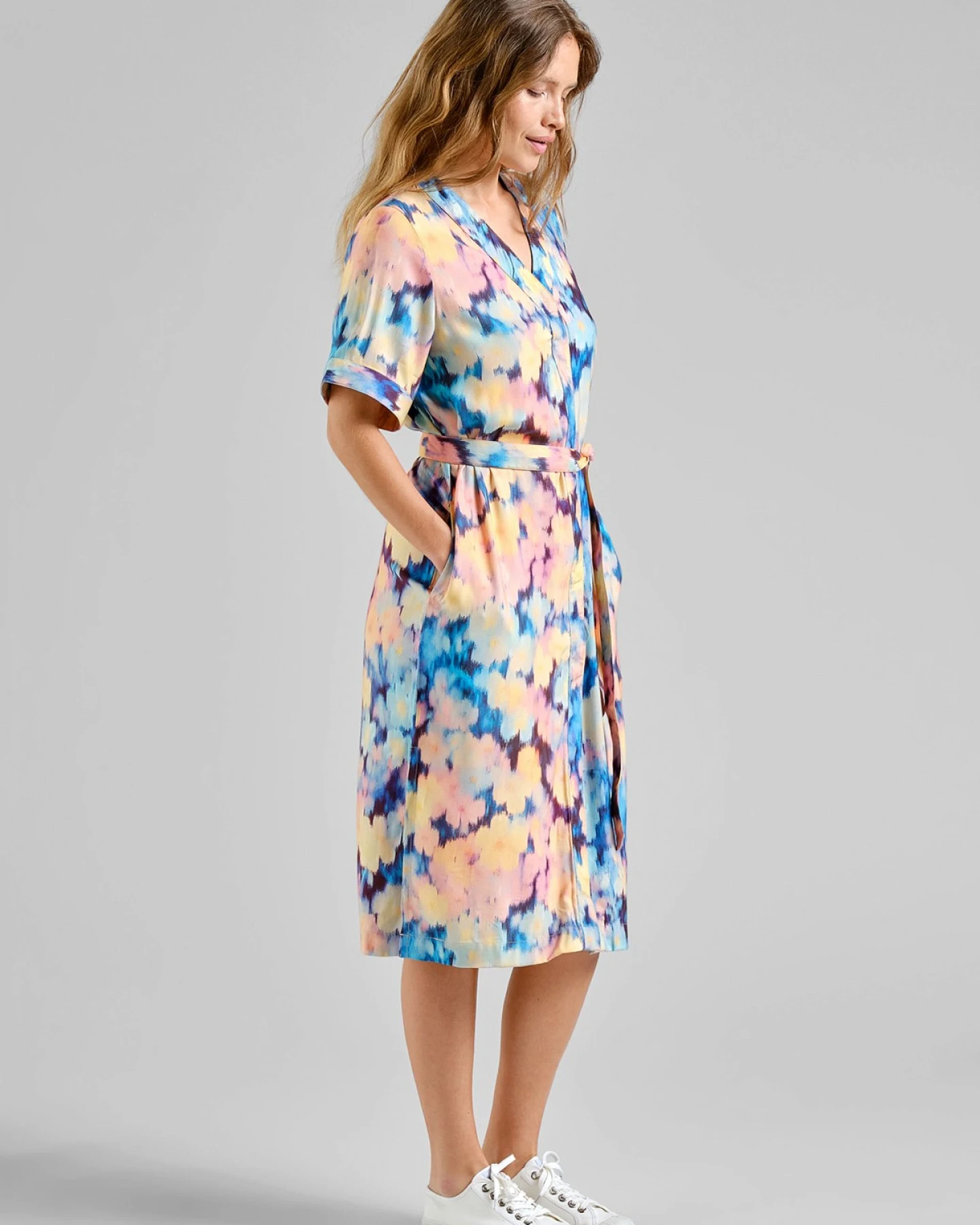 Kleid Kallvik Ikat Field Multi Color Gelb – Ansicht 2