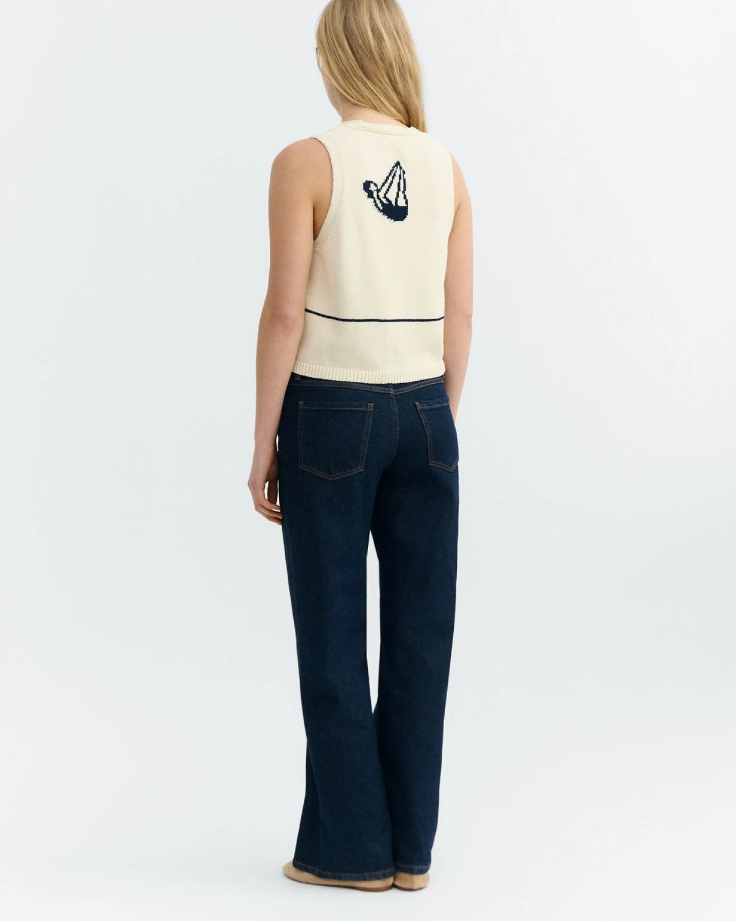 Strickweste Robbie Swimmers Off White – Ansicht 3