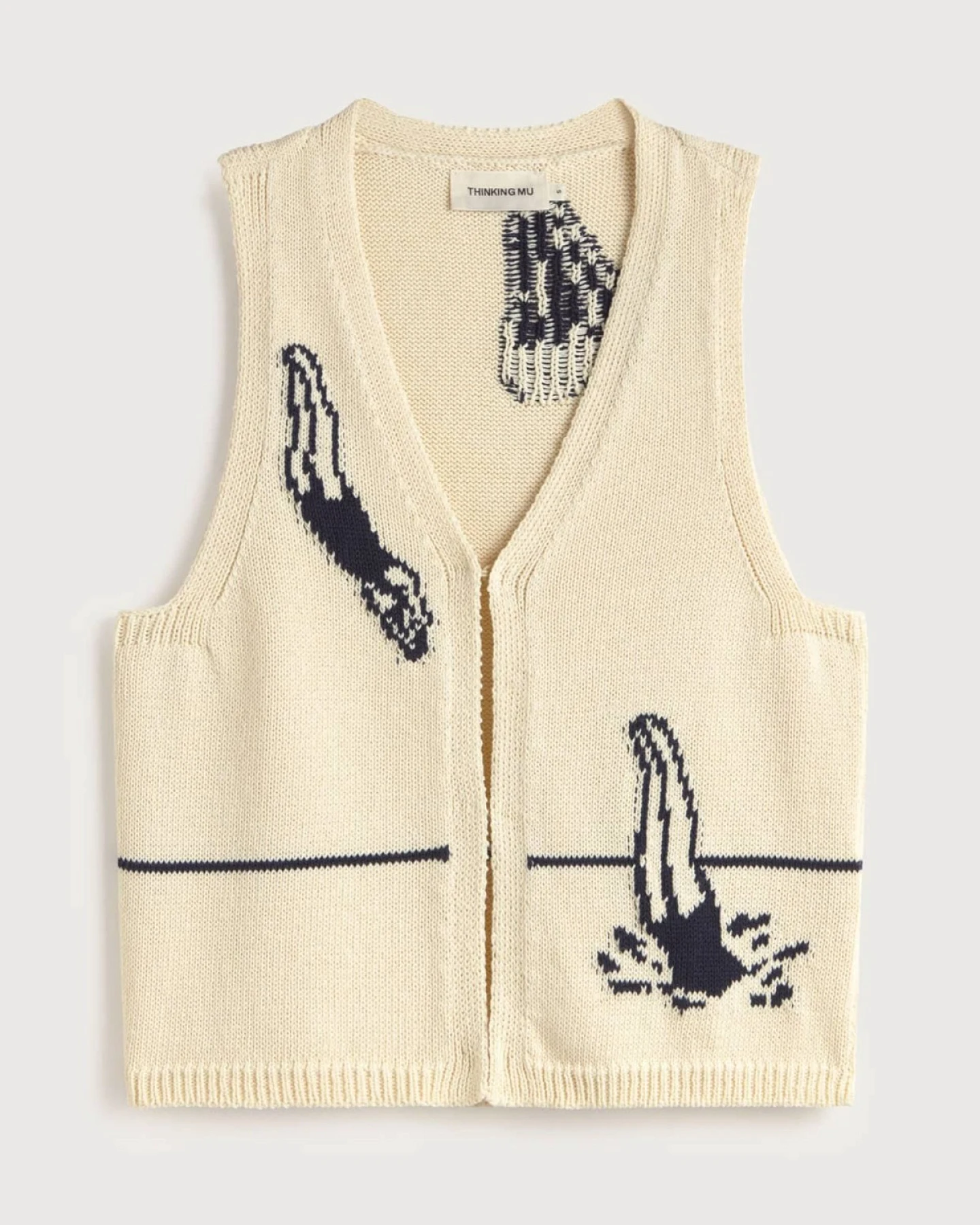 Strickweste Robbie Swimmers Off White – Ansicht 5
