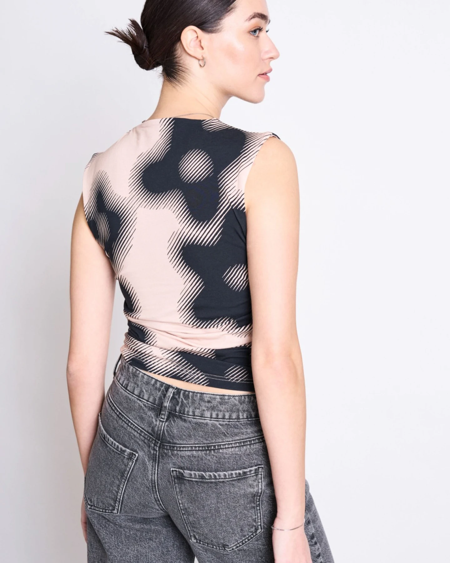 Top Rafo Digital Flower Print Beige – Ansicht 4